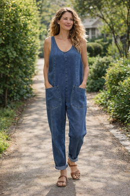 FLASH SALE🔥 Women's Casual Cotton Vest and Denim Jumpsuit