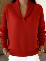 FLASH SALE - Elegant 80s Shawl Collar Pullover | Free Delivery