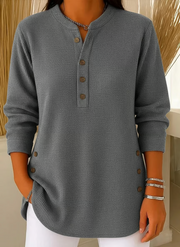 CLEARANCE SALE - Ribbed V-Neck Pullover