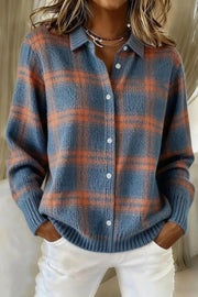 CLEARANCE SALE - Everyday Comfort Plaid Cardigan