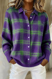 CLEARANCE SALE - Everyday Comfort Plaid Cardigan